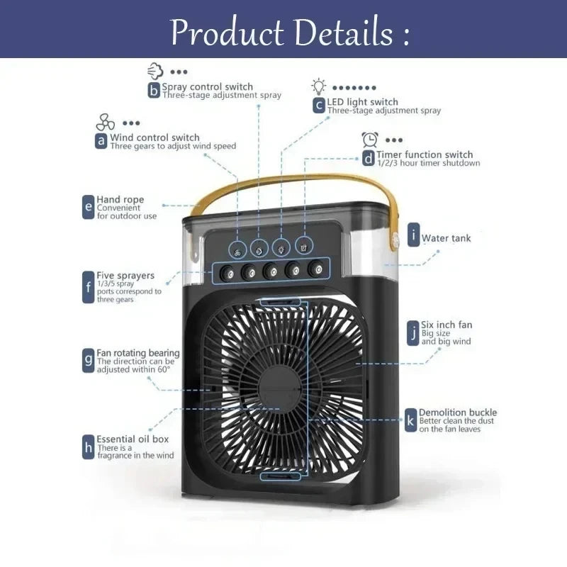 Portable Three-in-One Air Cooler