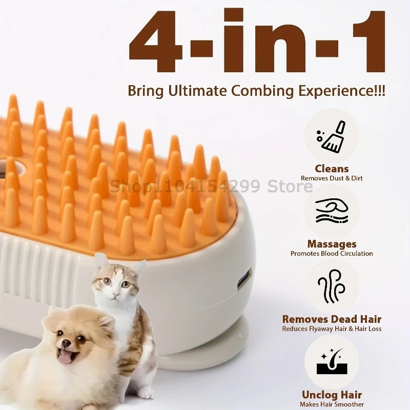 Steaming Pet Grooming Brush