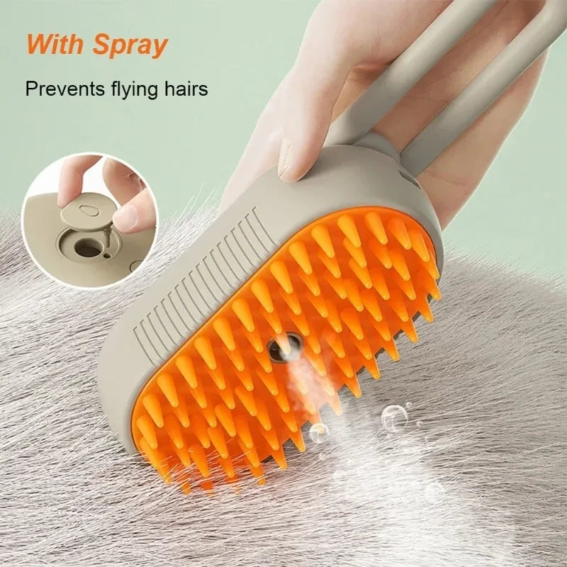 Steaming Pet Grooming Brush