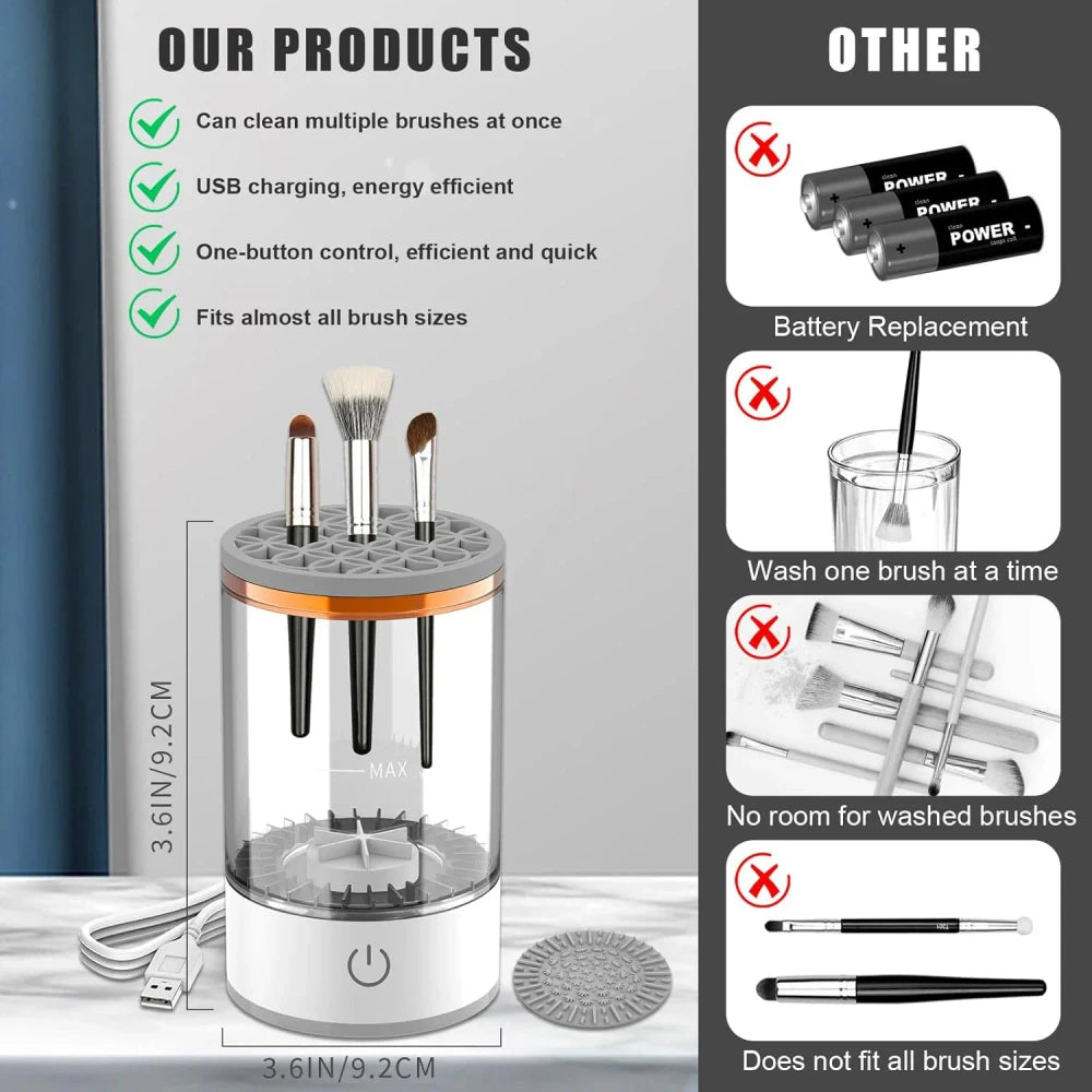 Portable Electric Makeup Brush Cleaner