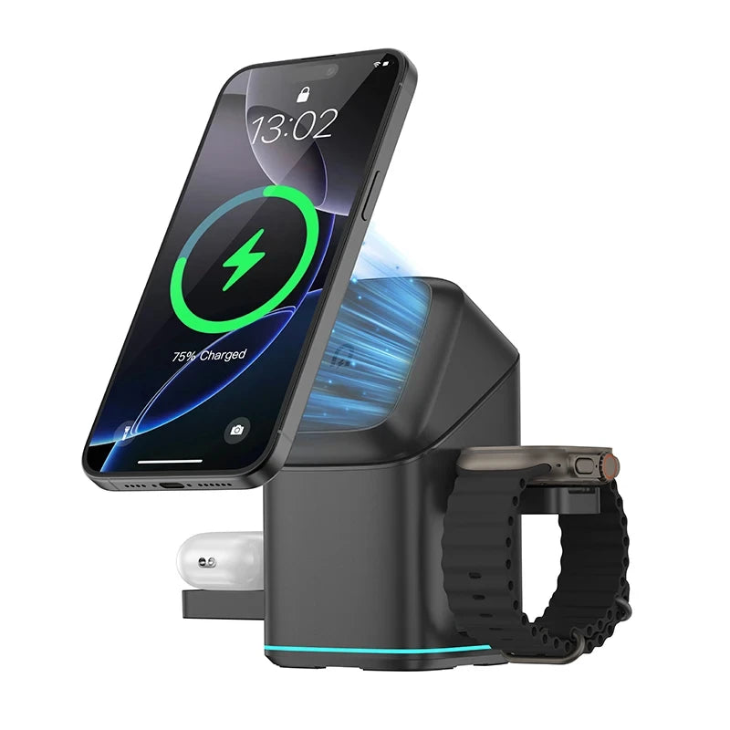Magnetic 3-in-1 Charging Cube