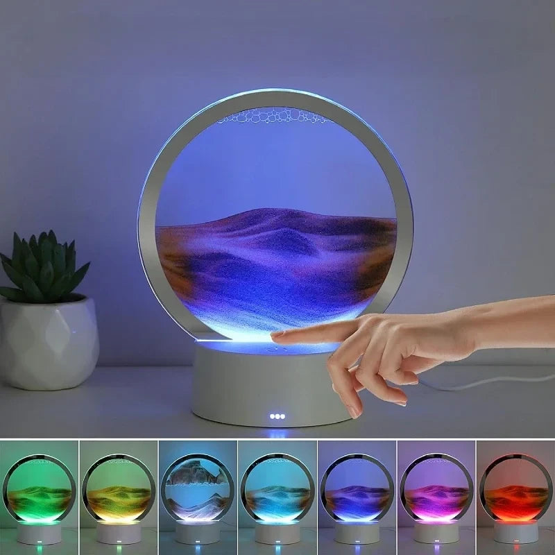 Dimmable Moving Sand Table Lamp