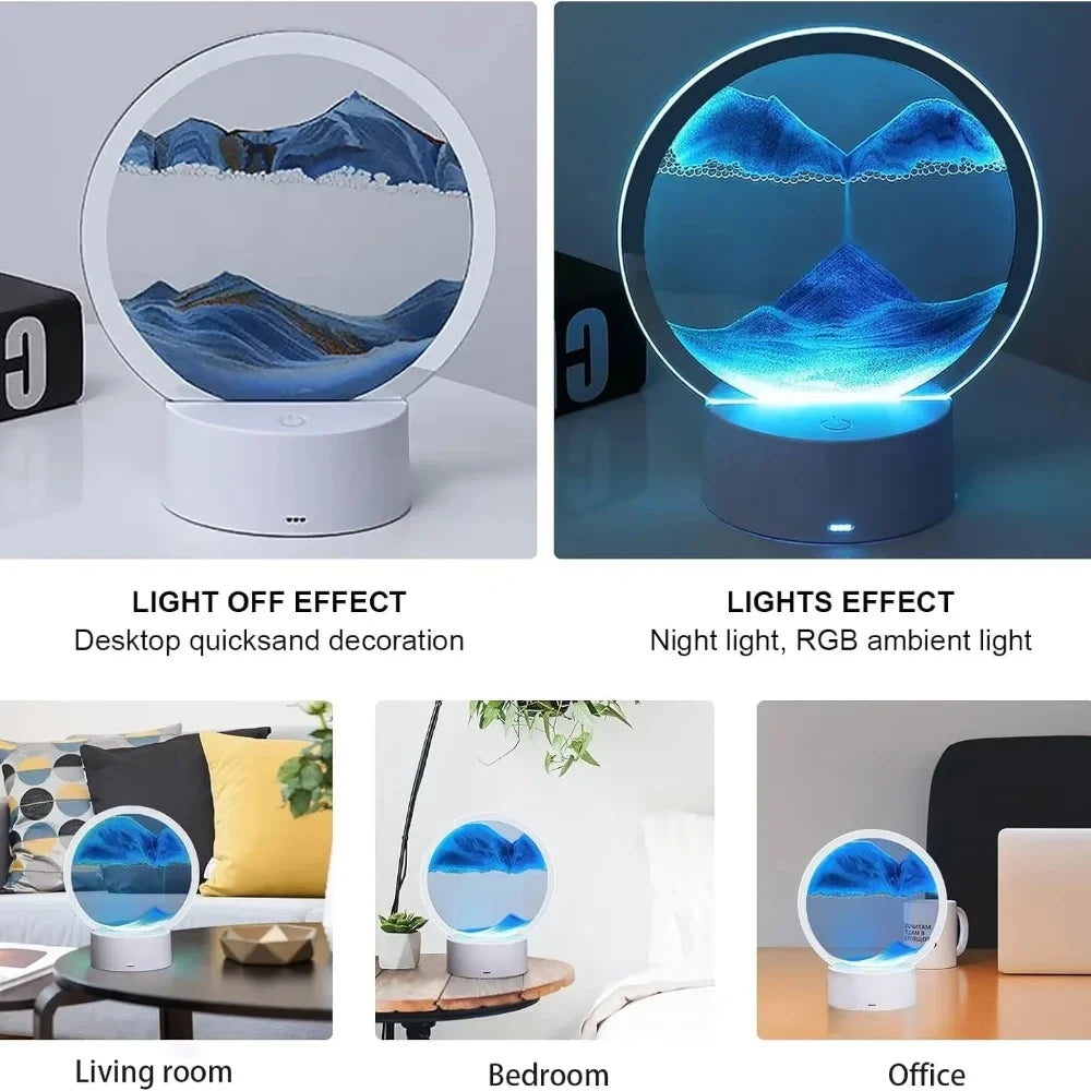 Dimmable Moving Sand Table Lamp
