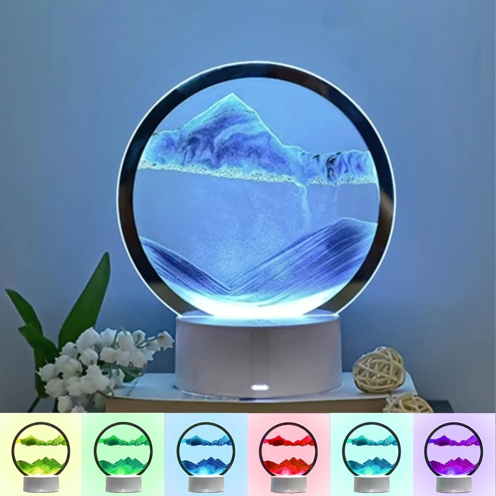 Dimmable Moving Sand Table Lamp