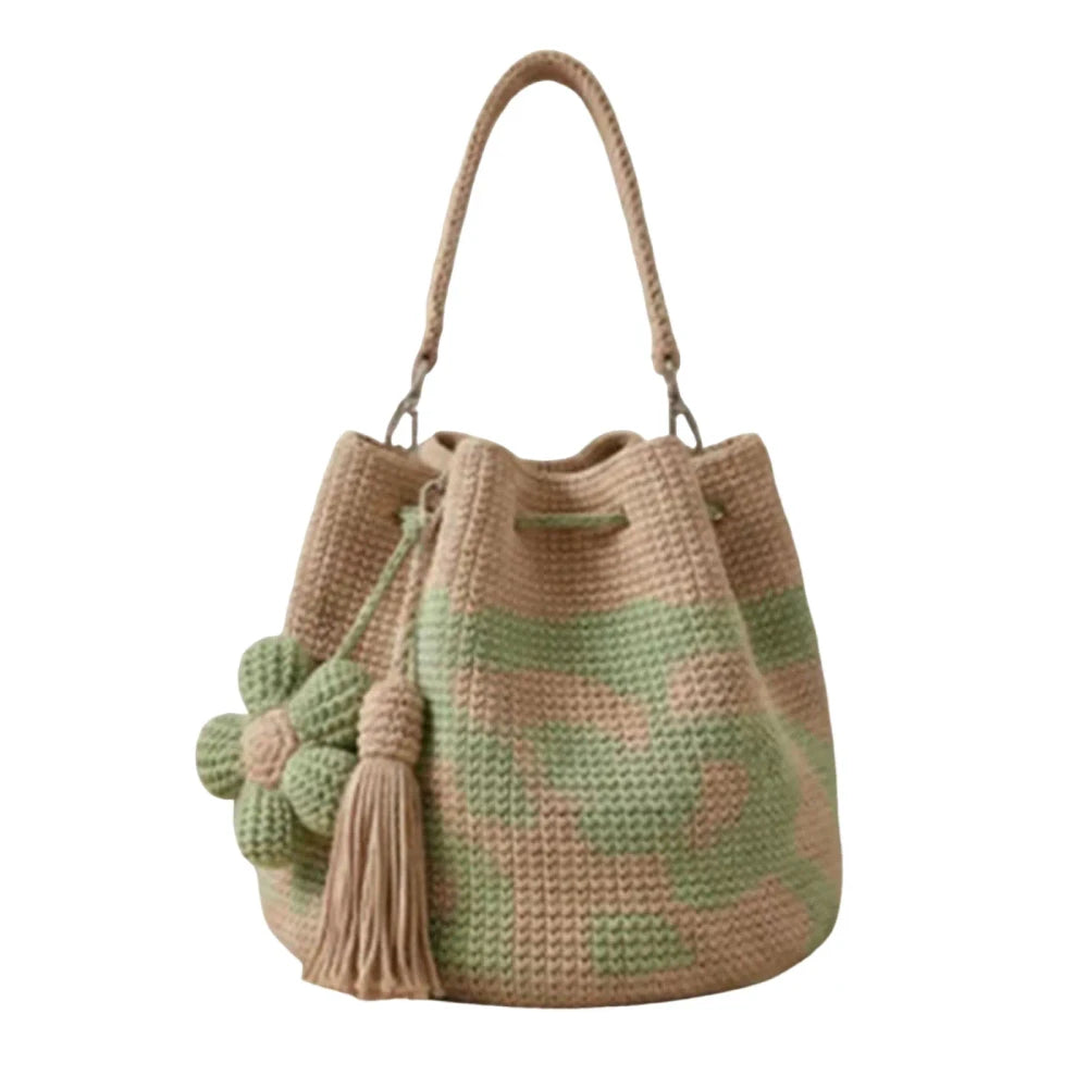 Bohemian Crochet Floral Tote