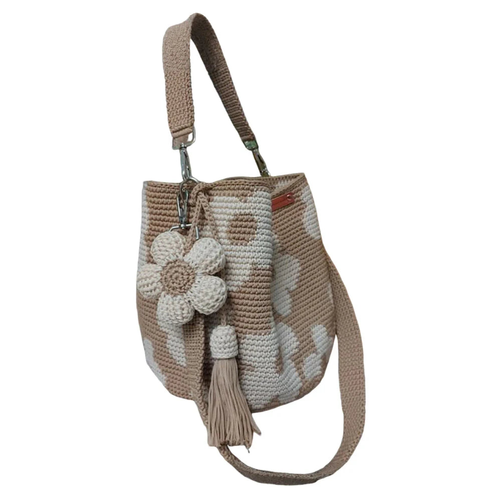 Bohemian Crochet Floral Tote