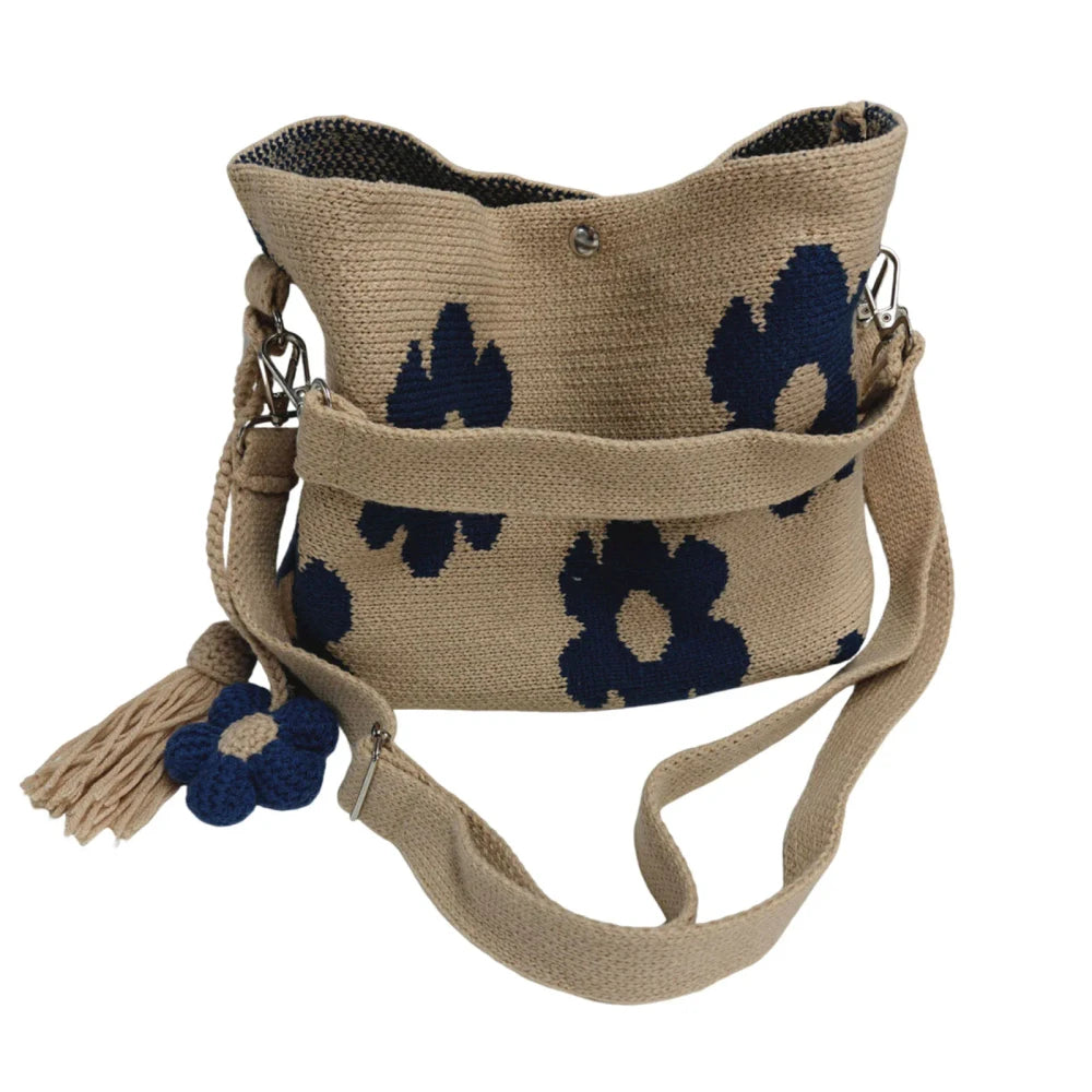 Bohemian Crochet Floral Tote